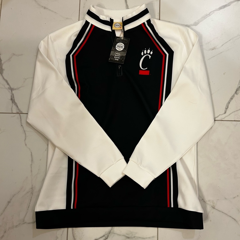 University of Cincinnati Bearcats Quarter Zip Retro Shooting Shirt - XL